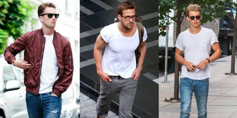 Nice Outfits for Guys with White T-Shirt